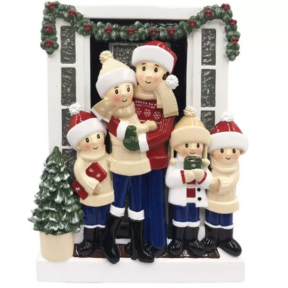 Cheap Personalized Christmas Home Family Of 5 Ornament Home & Housewarming