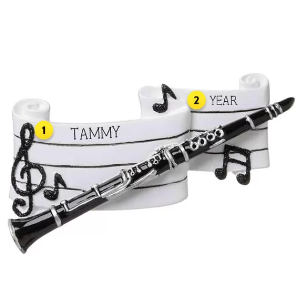 Store Personalized Clarinet Ornament Music