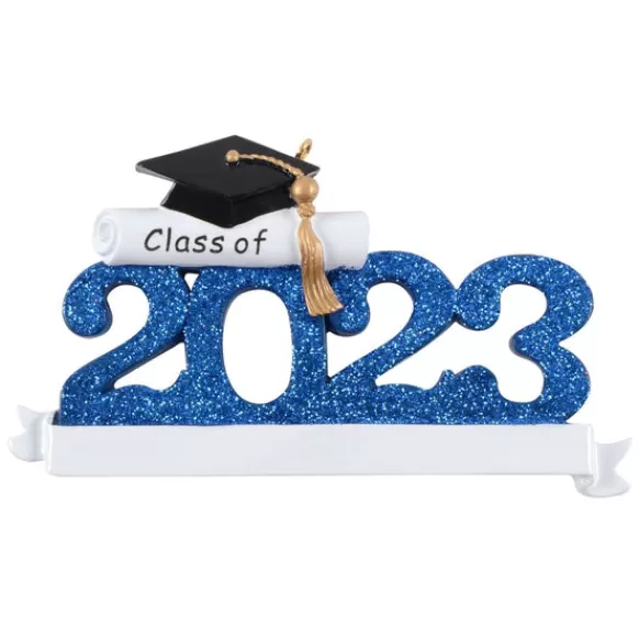 Store Personalized Class Of 2023 Graduation Ornament - Blue Graduation