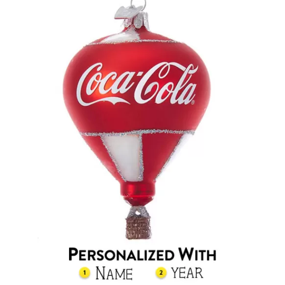 Cheap Kurt Adler Personalized Coca-Cola® Glass Hot Air Balloon Ornament