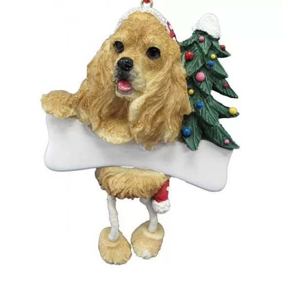 Shop E & S Imports Personalized Cocker Spaniel Dog Ornament - Blonde