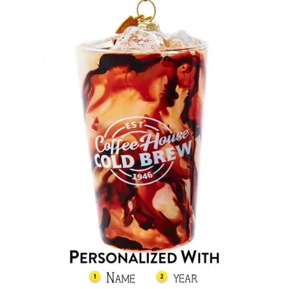 Hot Kurt Adler Personalized Cold Brew Coffee Ornament