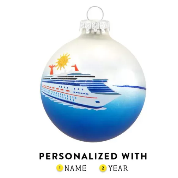 Cheap Bronners Personalized Cruise Ship Glass Ornament