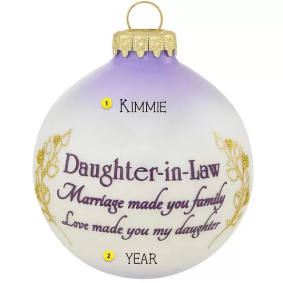 Shop Personalized Daughter-In-Law Glass Ornament Family Members
