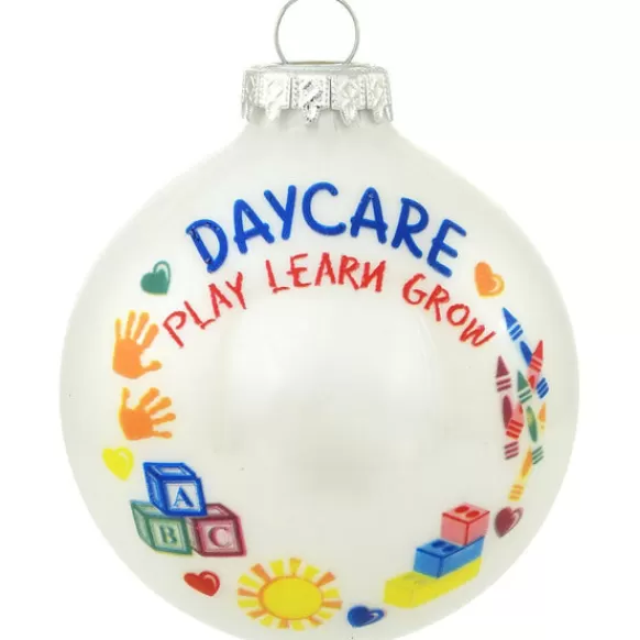 Cheap Personalized Day Care Glass Bulb Ornament School Days