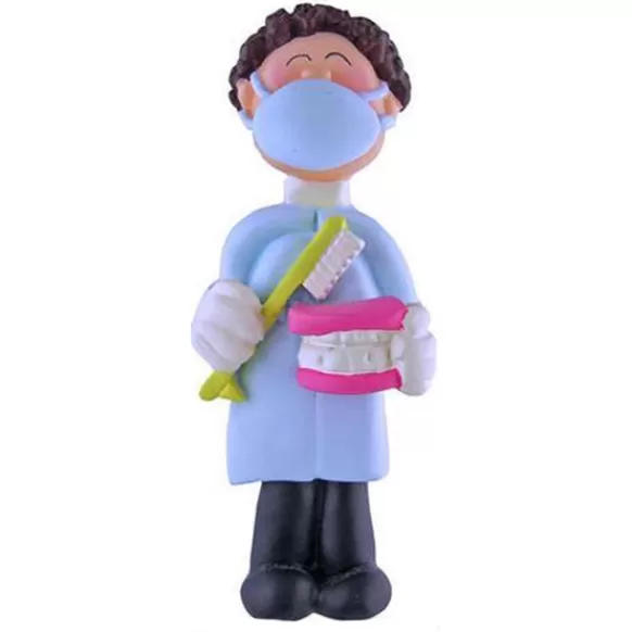 Online Ornament Central Personalized Dental Professional Ornament - Male, Brunette