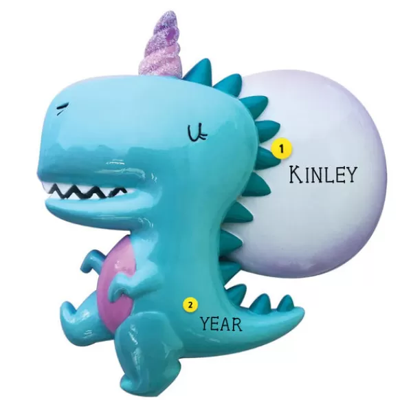 Fashion Personalized Dinocorn Ornament Kids