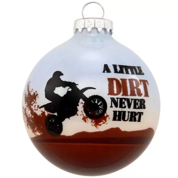 Sale Bronners Personalized Dirt Bike Glass Bulb Ornament