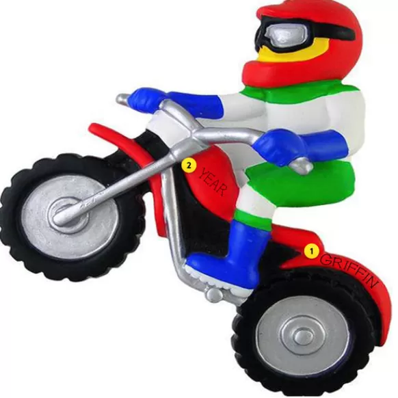 Cheap Personalized Dirt Bike Racer Ornament Transportation