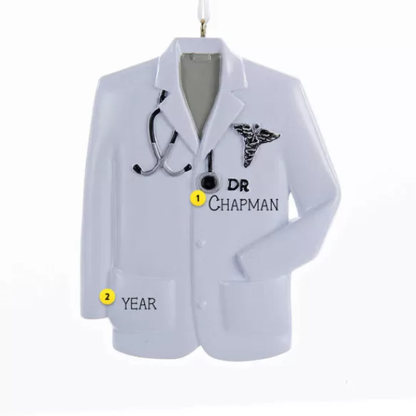 Discount Kurt Adler Personalized Doctor Coat Ornament