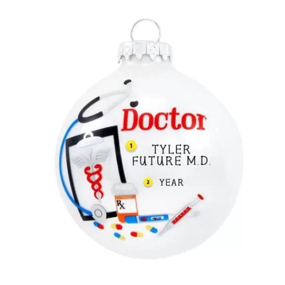 Hot Bronners Personalized Doctor Glass Ornament