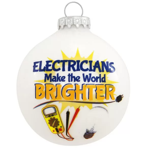 Shop Bronners Personalized Electrician Glass Bulb Ornament