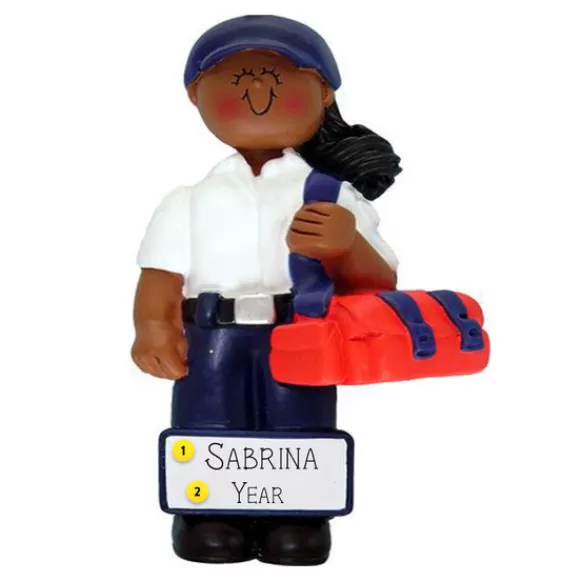 Sale Ornament Central Personalized Emt/First Responder Ornament - Female African American