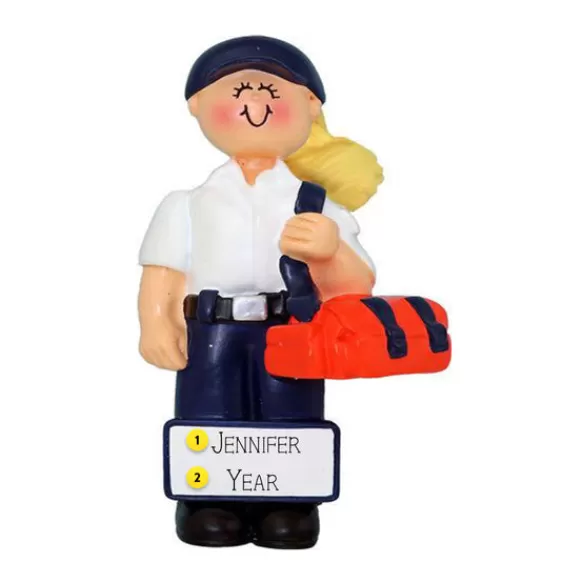 Best Sale Ornament Central Personalized Emt/First Responder Ornament - Female, Blonde