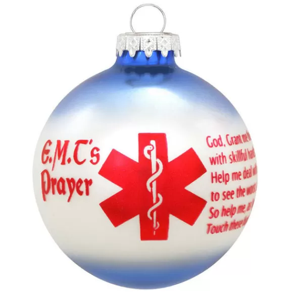 Sale Bronners Personalized Emt's Prayer Glass Bulb Ornament