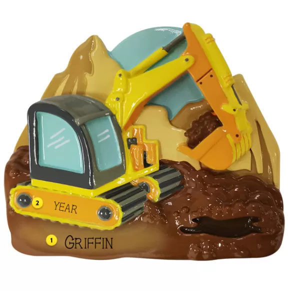 Discount Personalized Excavator Ornament Kids