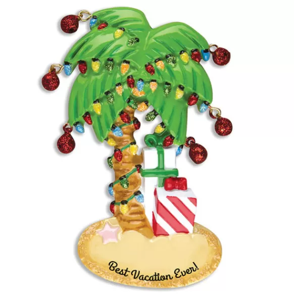 Store PolarX Personalized Festive Palm Tree Ornament