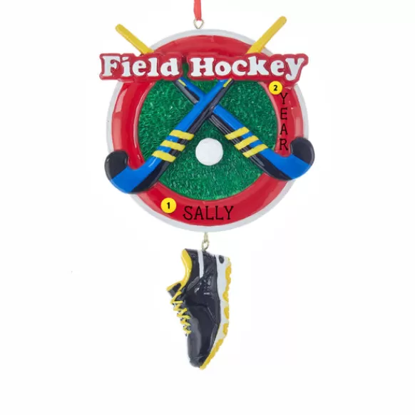New Kurt Adler Personalized Field Hockey Ornament