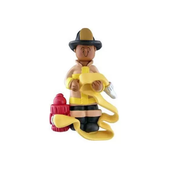 Clearance Ornament Central Personalized Firefighter Ornament - African American, Male