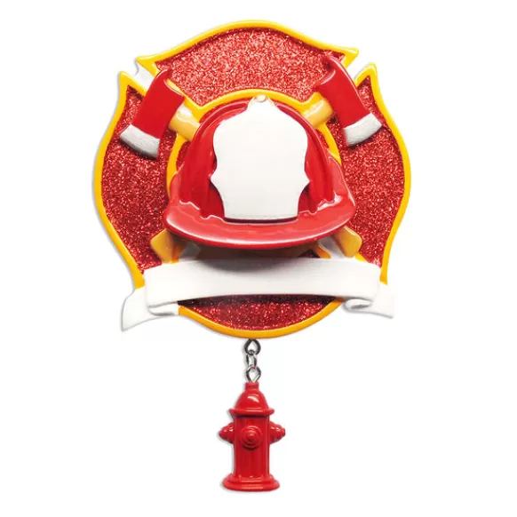 Discount PolarX Personalized Firefighters Helmet And Axe Ornament