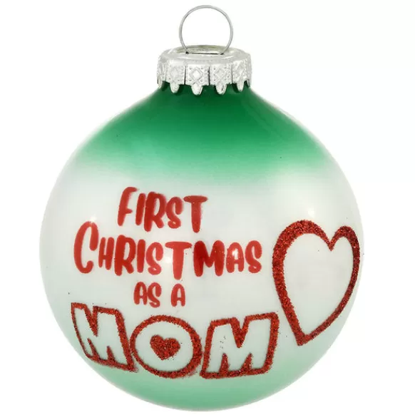 Cheap Personalized First Christmas As A Mom Ornament Expecting & New Family