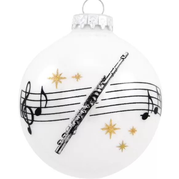 Flash Sale Personalized Flute Glass Bulb Ornament Music