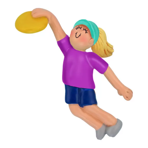 New Personalized Frisbee Ornament - Female, Blonde Hair Fun & Games