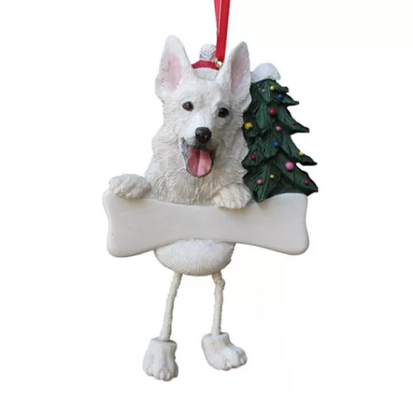 Shop E & S Imports Personalized German Shepherd Dog Ornament - White
