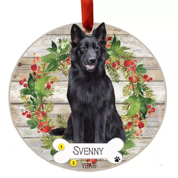 Shop E & S Imports Personalized German Shepherd Ornament - Black