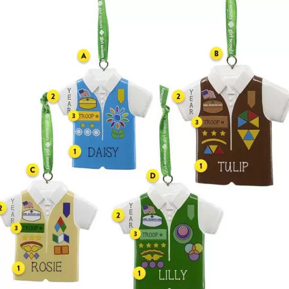 Store Personalized Girl Scouts Vest Ornament Hobbies & Activities
