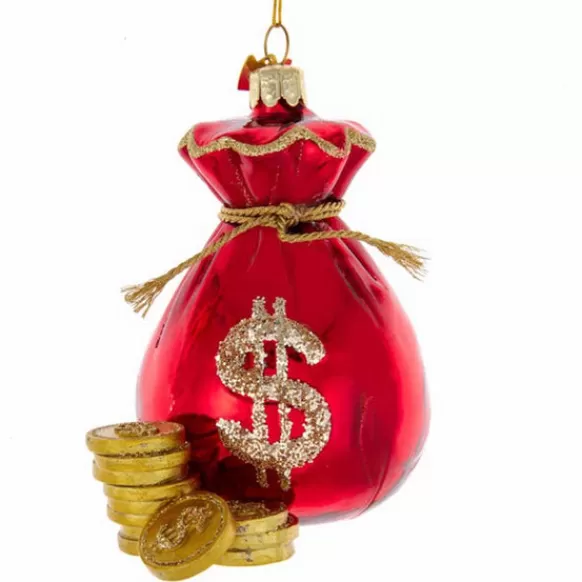 Cheap Kurt Adler Personalized Glass Sack Of Money Ornament