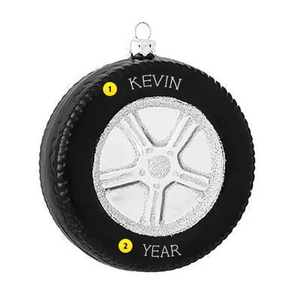 Online Personalized Glass Tire Ornament New Drivers