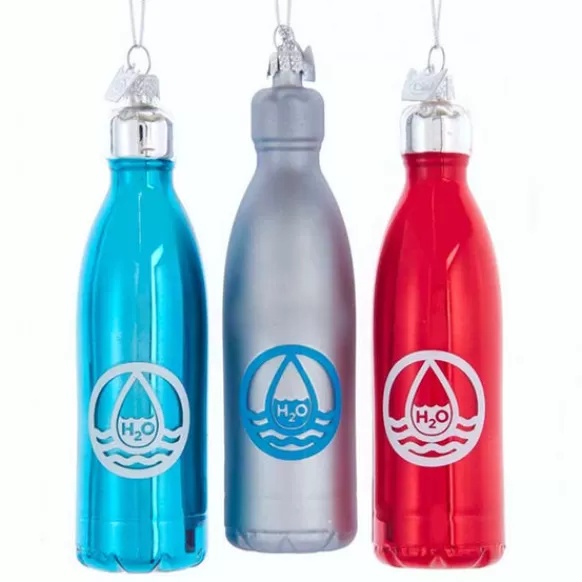 Clearance Kurt Adler Personalized Glass Water Bottle Ornaments