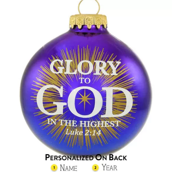 Flash Sale Personalized "Glory To God" Bulb Ornament Angels & Religious