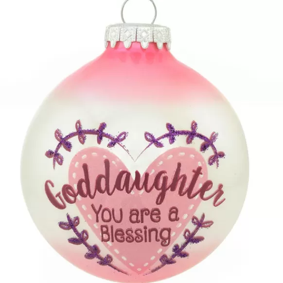 Flash Sale Personalized Goddaughter Glass Ornament Angels & Religious
