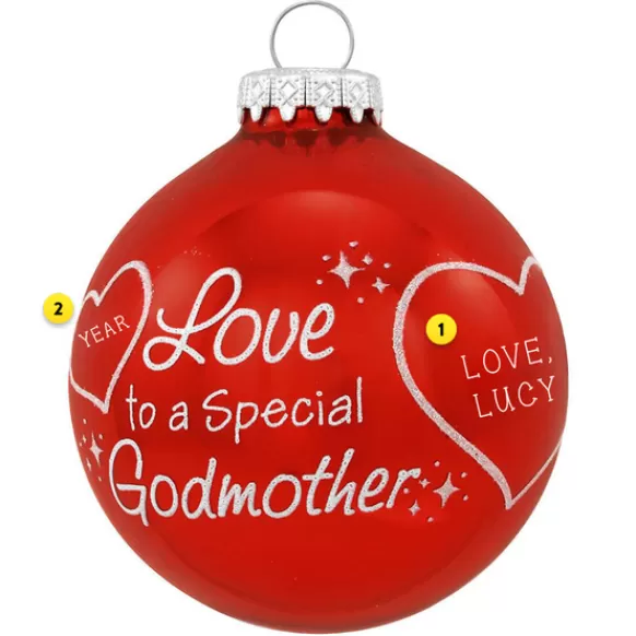 Store Personalized Godmother Glass Ornament Angels & Religious