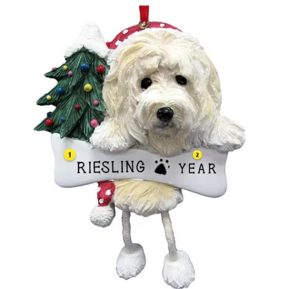 Sale E & S Imports Personalized Goldendoodle Dog Ornament