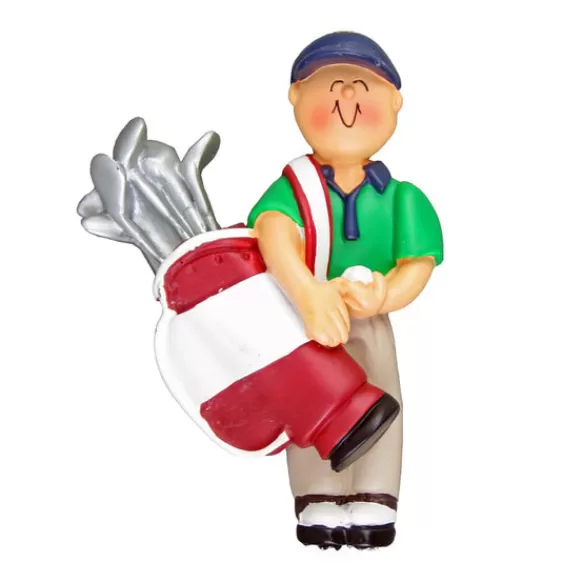 Fashion Ornament Central Personalized Golfer Ornament - Male