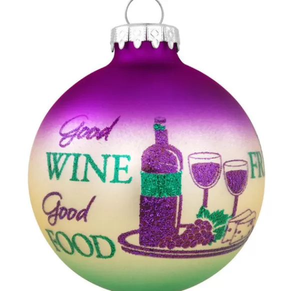 Outlet Bronners Personalized Good Wine Good Food Ornament