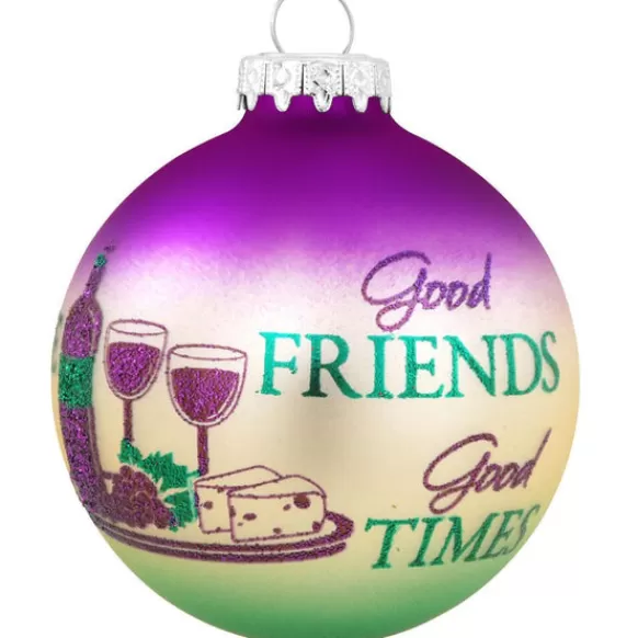 Outlet Bronners Personalized Good Wine Good Food Ornament