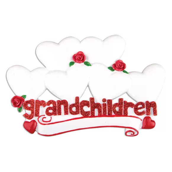 Flash Sale Personalized Grandchildren Ornament With 6 Hearts Family Members