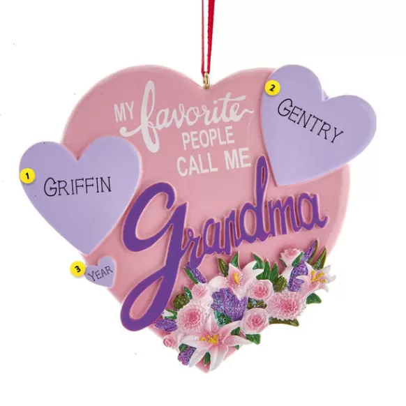 Shop Personalized Grandma Heart Ornament Family Members