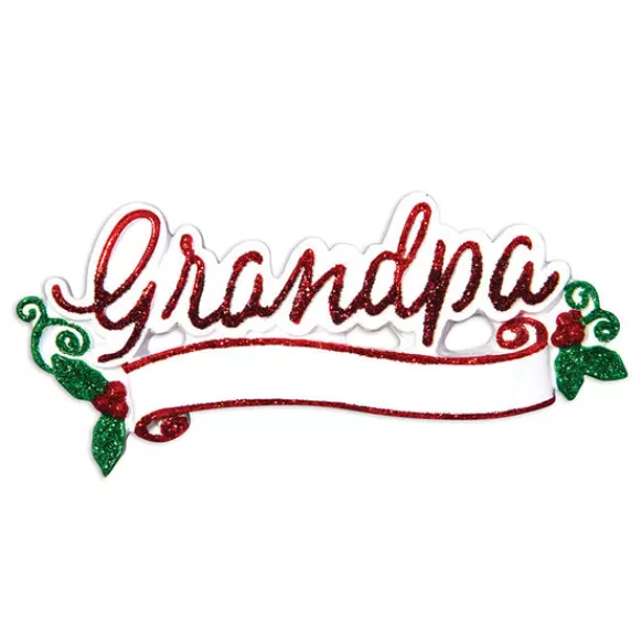 New Personalized Grandpa Ornament Family Members