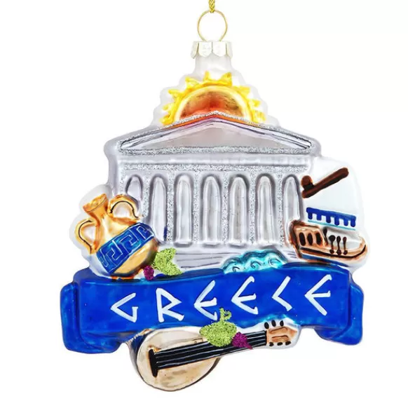 Best Sale Bronners Personalized Greece Landmarks Ornament