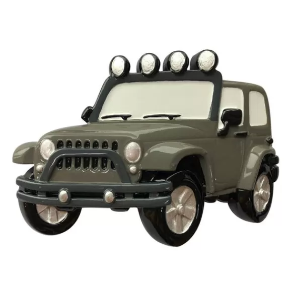 Fashion Personalized Grey Jeep Ornament Transportation