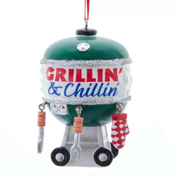 Best Sale Kurt Adler Personalized Grillin' & Chillin' Grilling Ornament