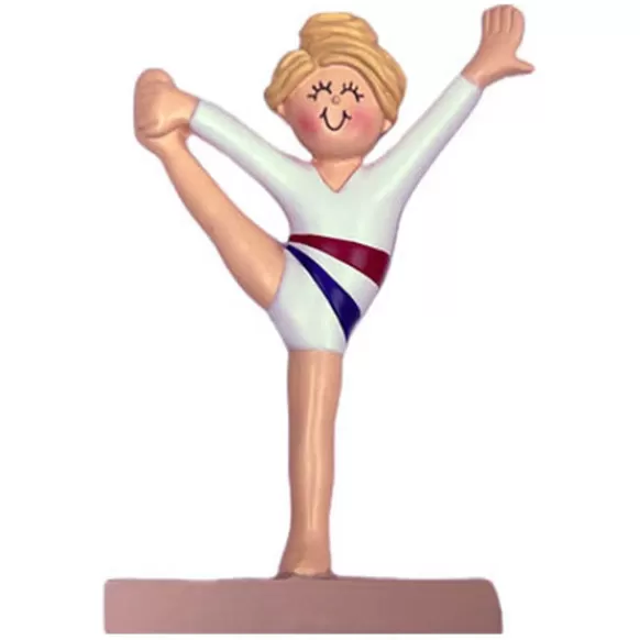 Clearance Ornament Central Personalized Gymnast Ornament - Female, Blonde Hair