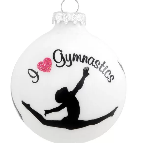 Sale Bronners Personalized Gymnastics Glass Ornament