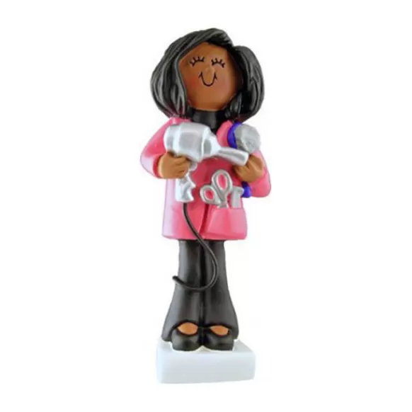 Sale Ornament Central Personalized Hairdresser Ornament - African-American - Female
