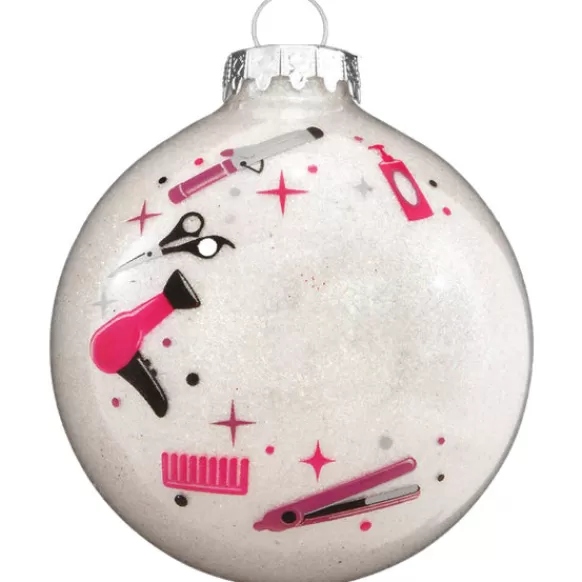 New Bronners Personalized Hairstyling Glass Ornament